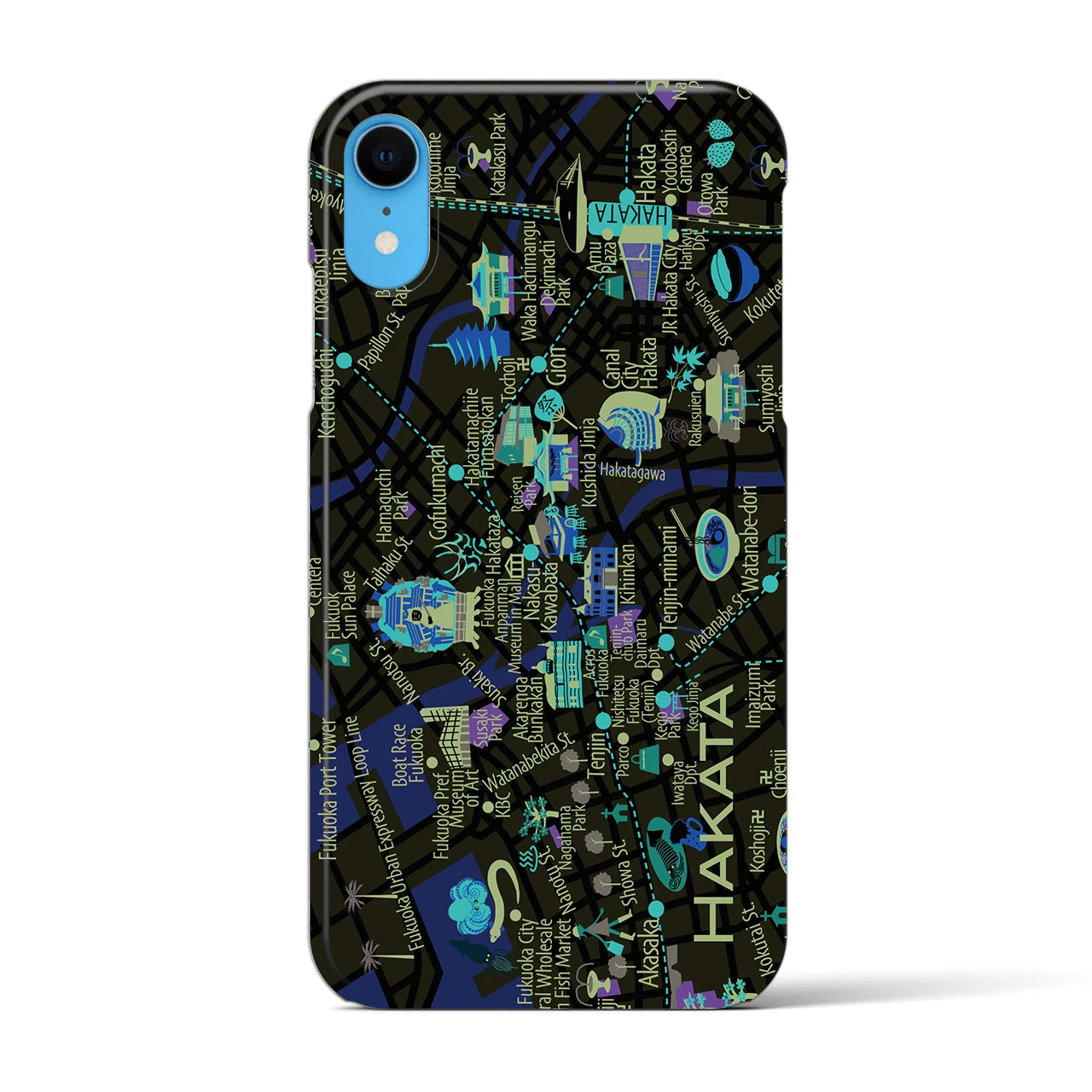 【博多】イラストマップiPhoneケース(バックカバータイプ)