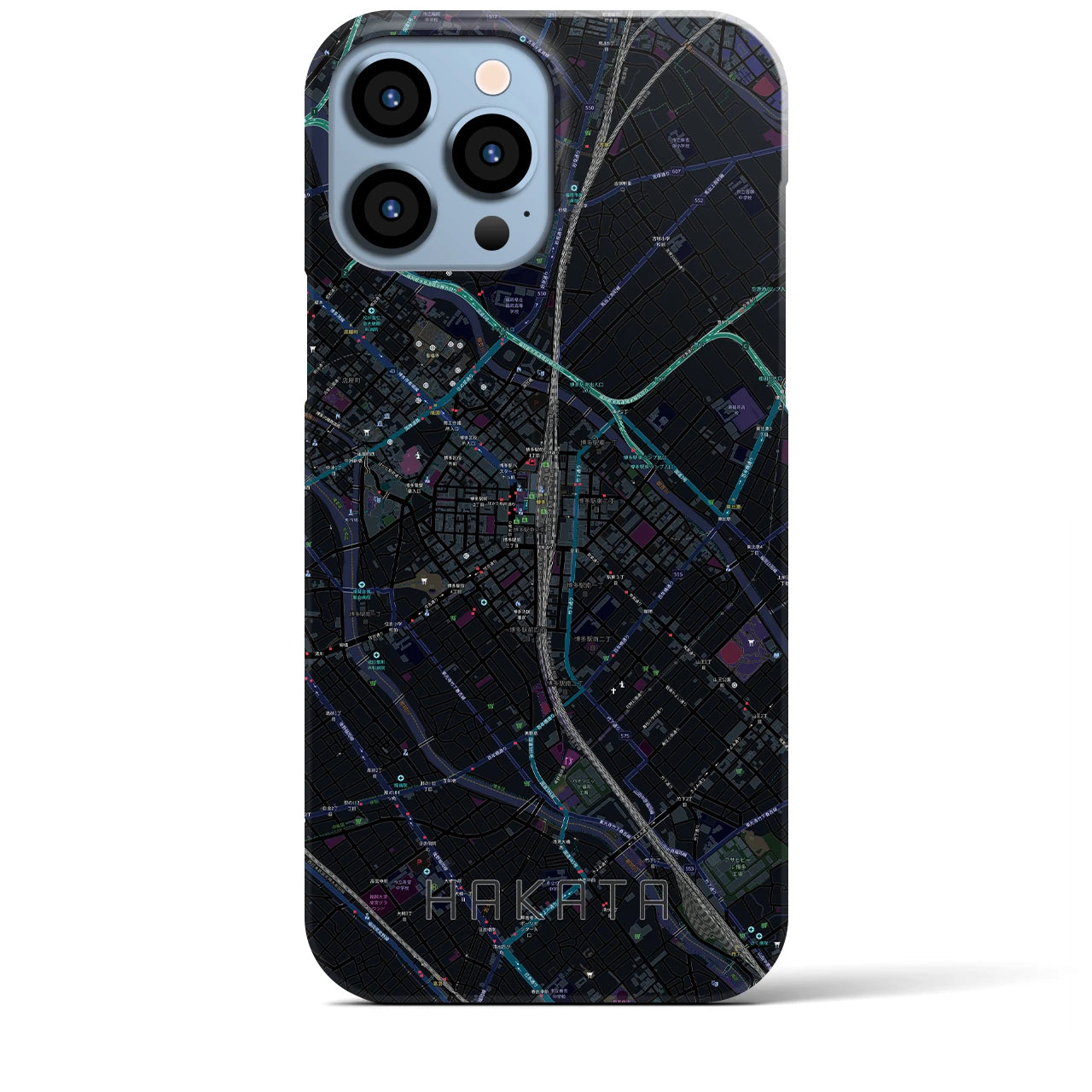 【博多2(福岡県)】地図柄iPhoneケース(バックカバータイプ)