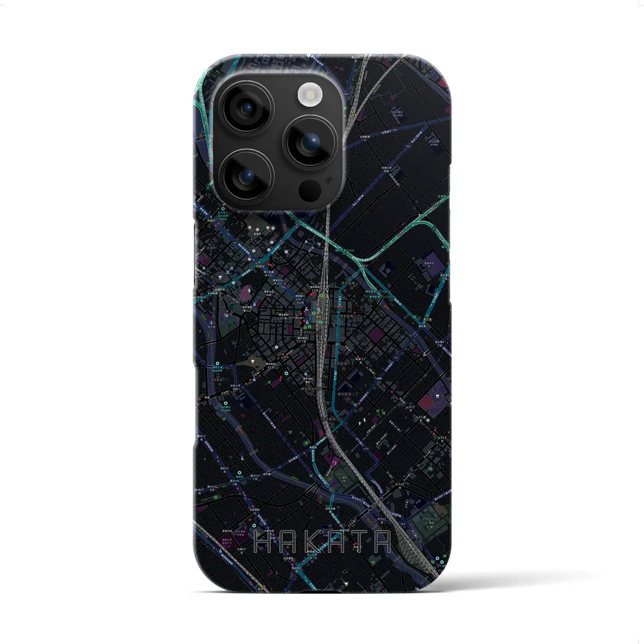 【博多2(福岡県)】地図柄iPhoneケース(バックカバータイプ)