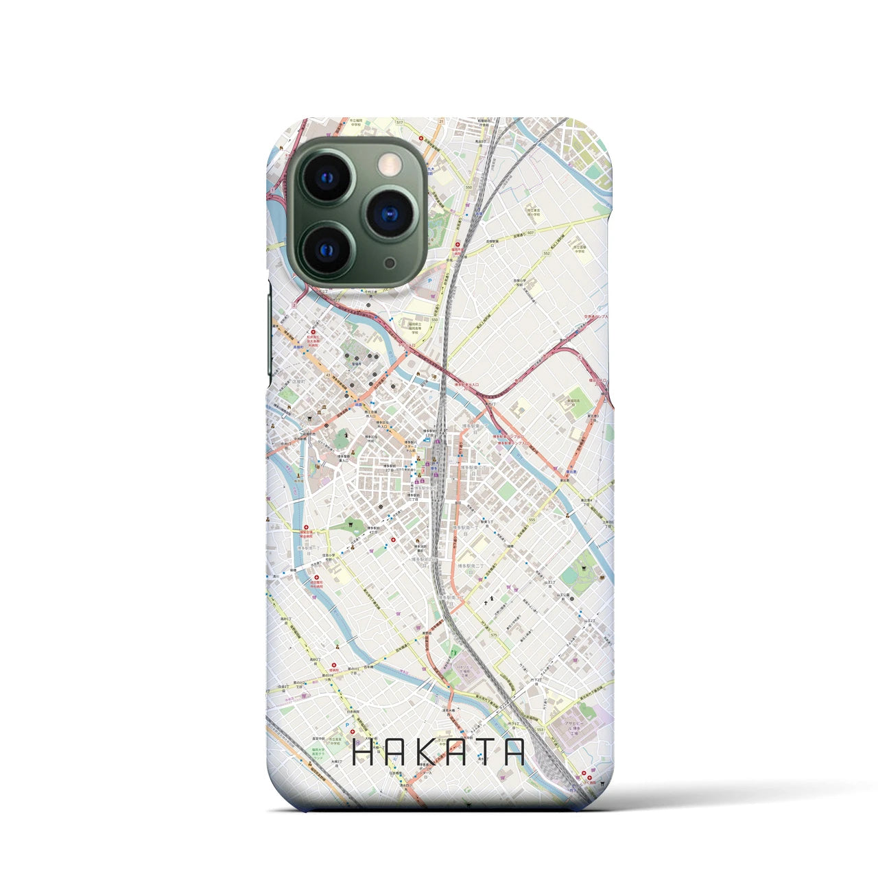 【博多2(福岡県)】地図柄iPhoneケース(バックカバータイプ)