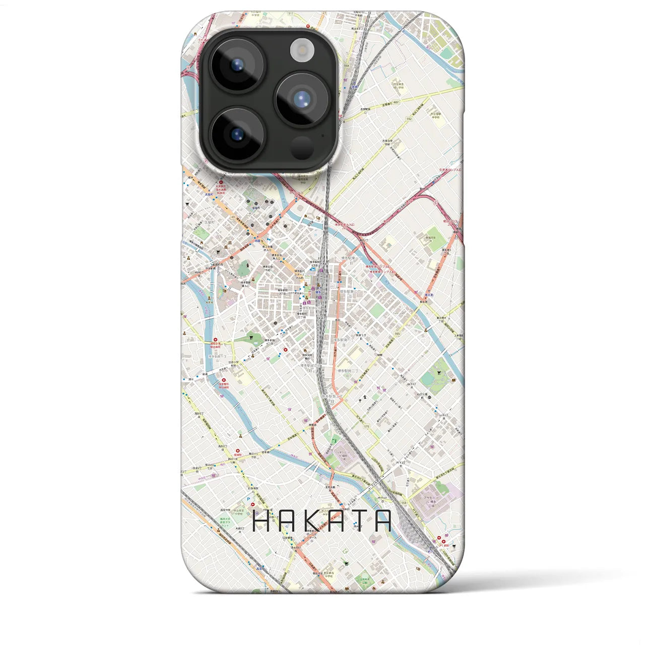 【博多2(福岡県)】地図柄iPhoneケース(バックカバータイプ)