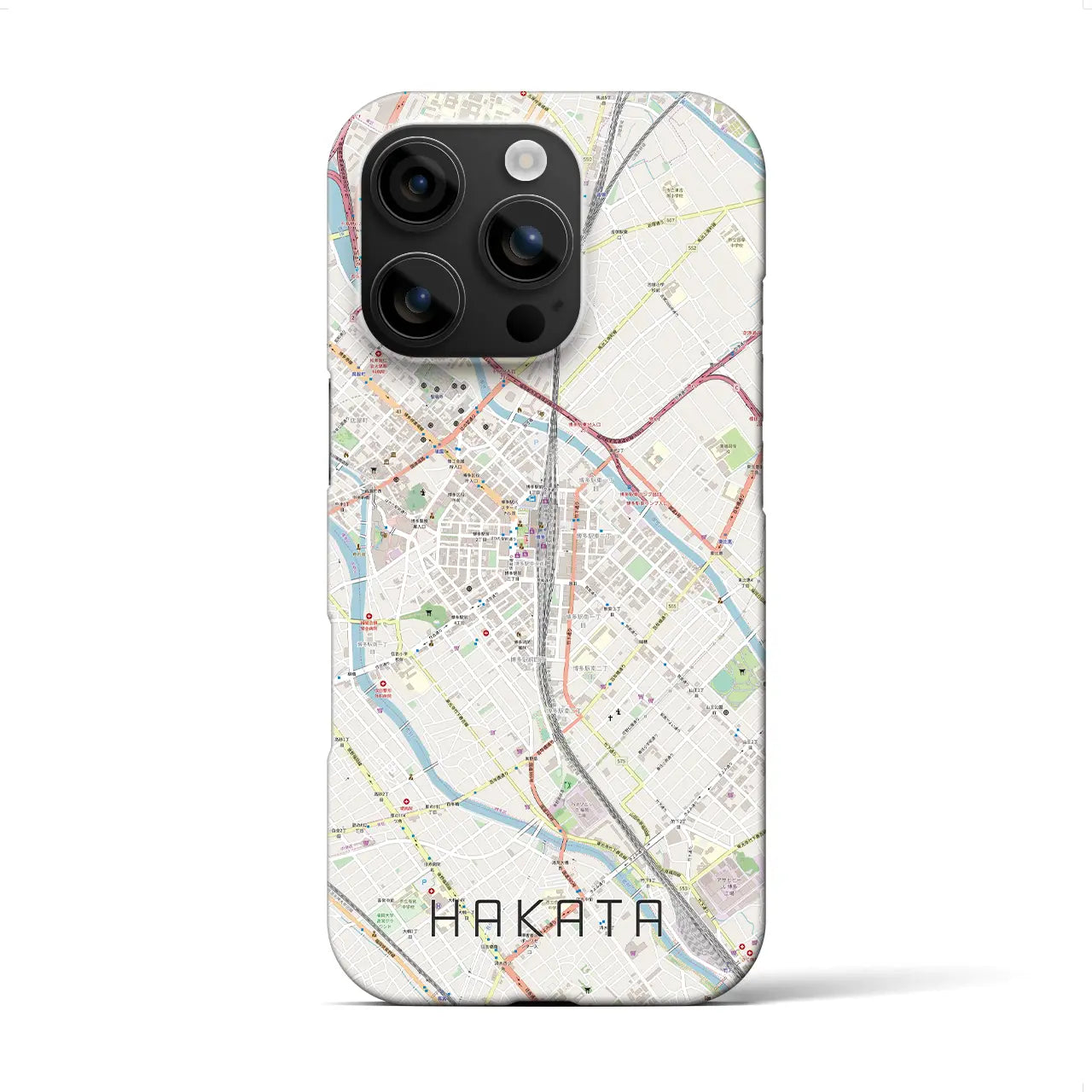 【博多2(福岡県)】地図柄iPhoneケース(バックカバータイプ)
