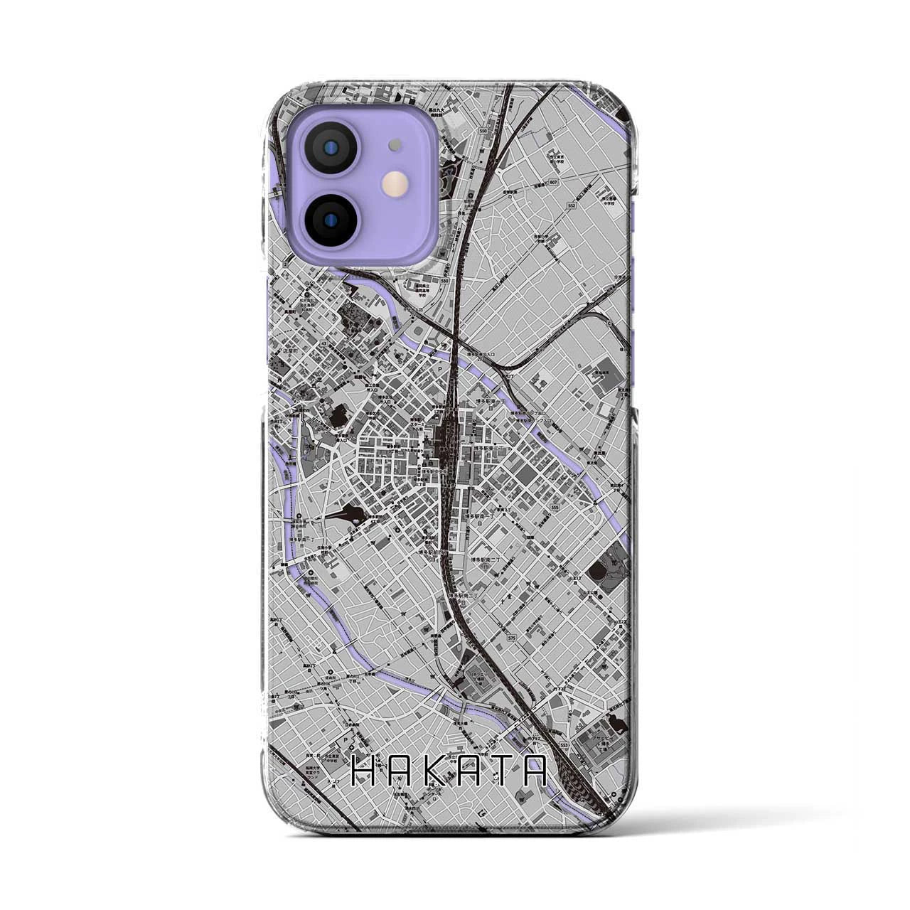 【博多2(福岡県)】地図柄iPhoneケース(クリアタイプ)