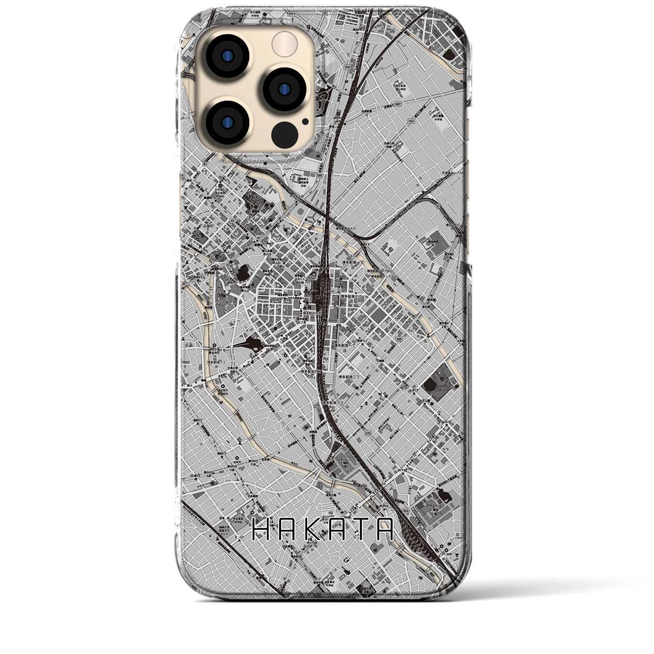 【博多2(福岡県)】地図柄iPhoneケース(クリアタイプ)