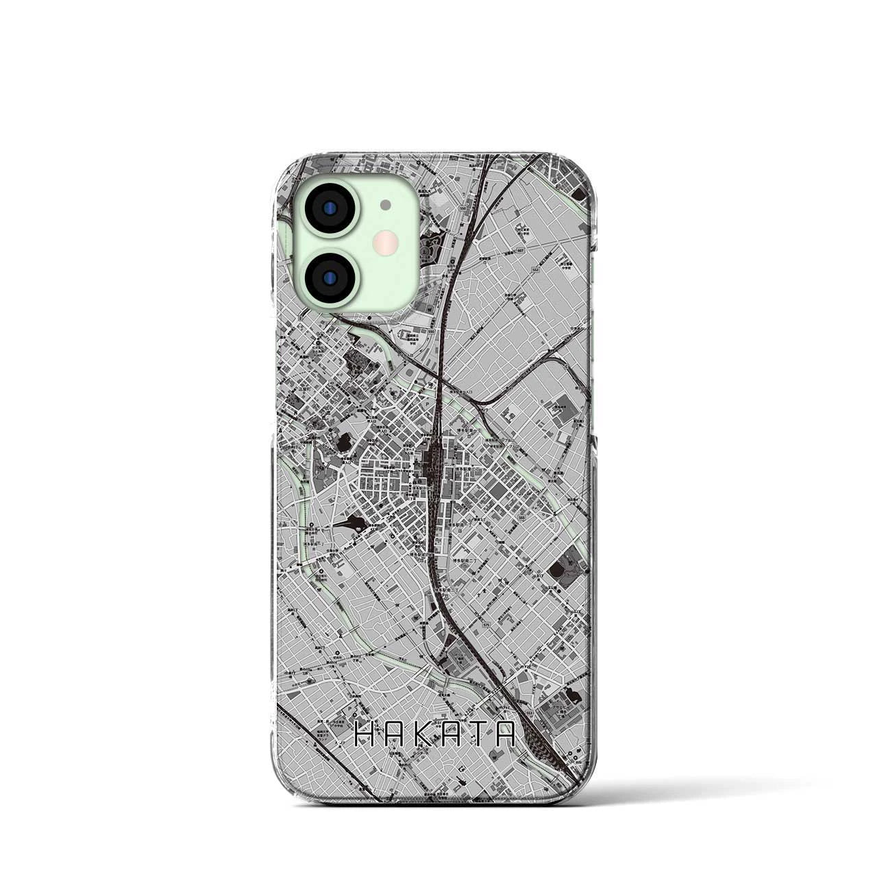 【博多2(福岡県)】地図柄iPhoneケース(クリアタイプ)