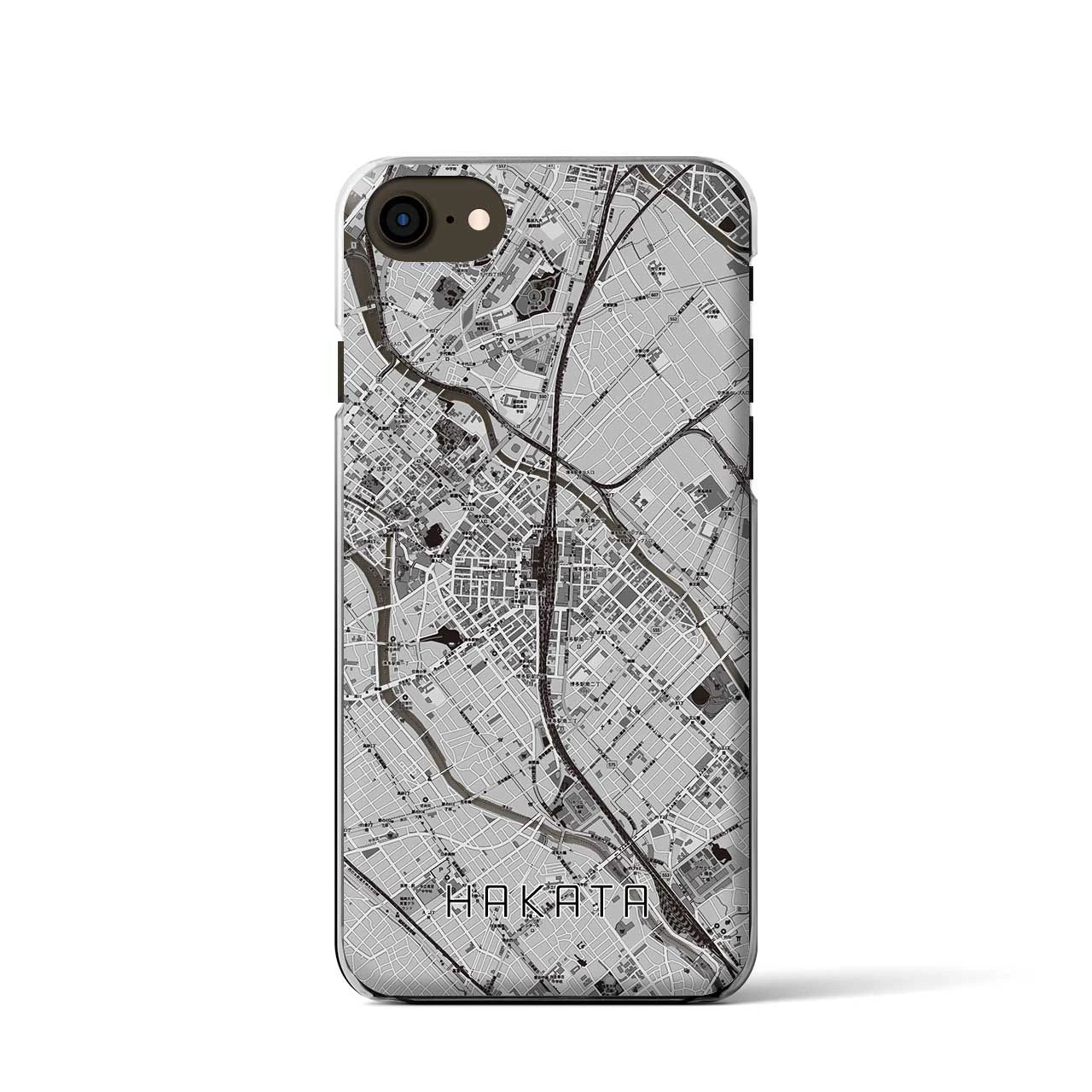 【博多2(福岡県)】地図柄iPhoneケース(クリアタイプ)