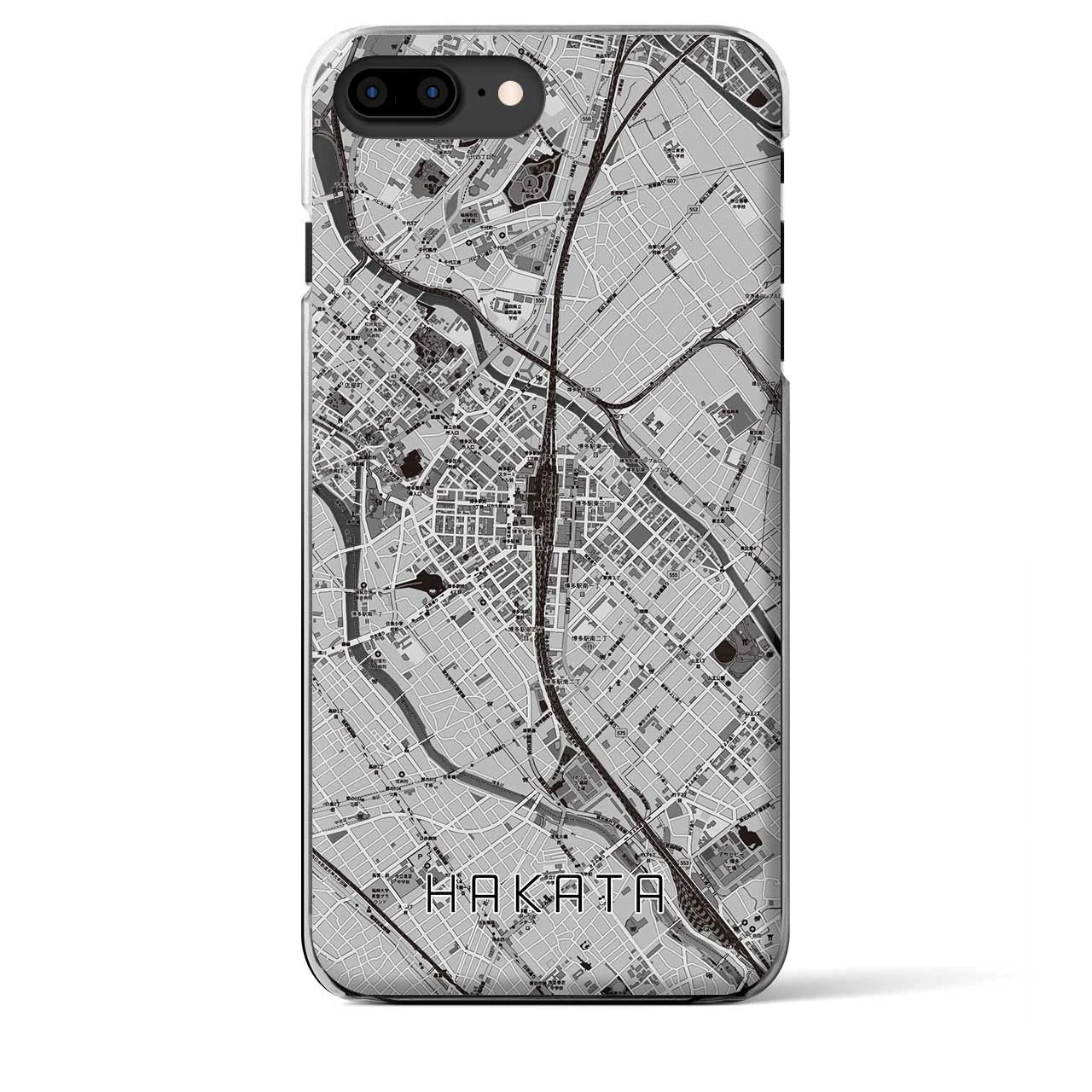 【博多2(福岡県)】地図柄iPhoneケース(クリアタイプ)