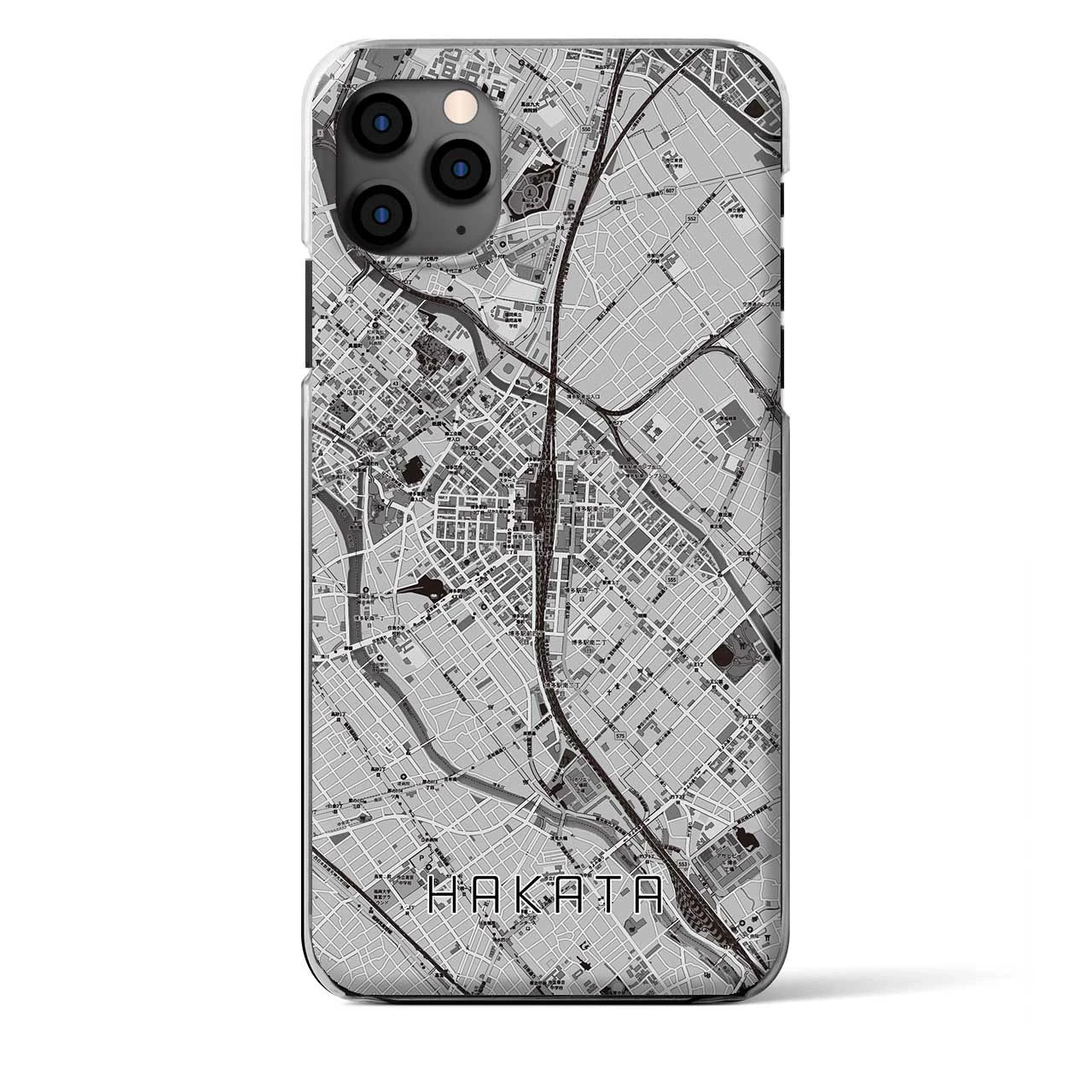 【博多2(福岡県)】地図柄iPhoneケース(クリアタイプ)