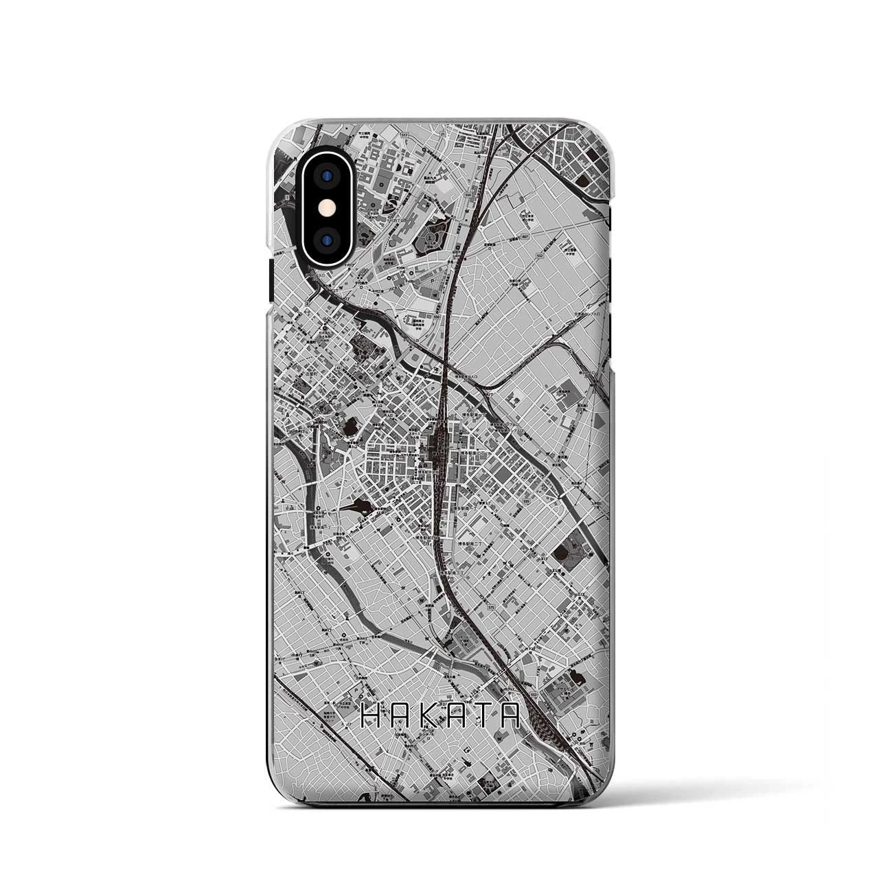 【博多2(福岡県)】地図柄iPhoneケース(クリアタイプ)