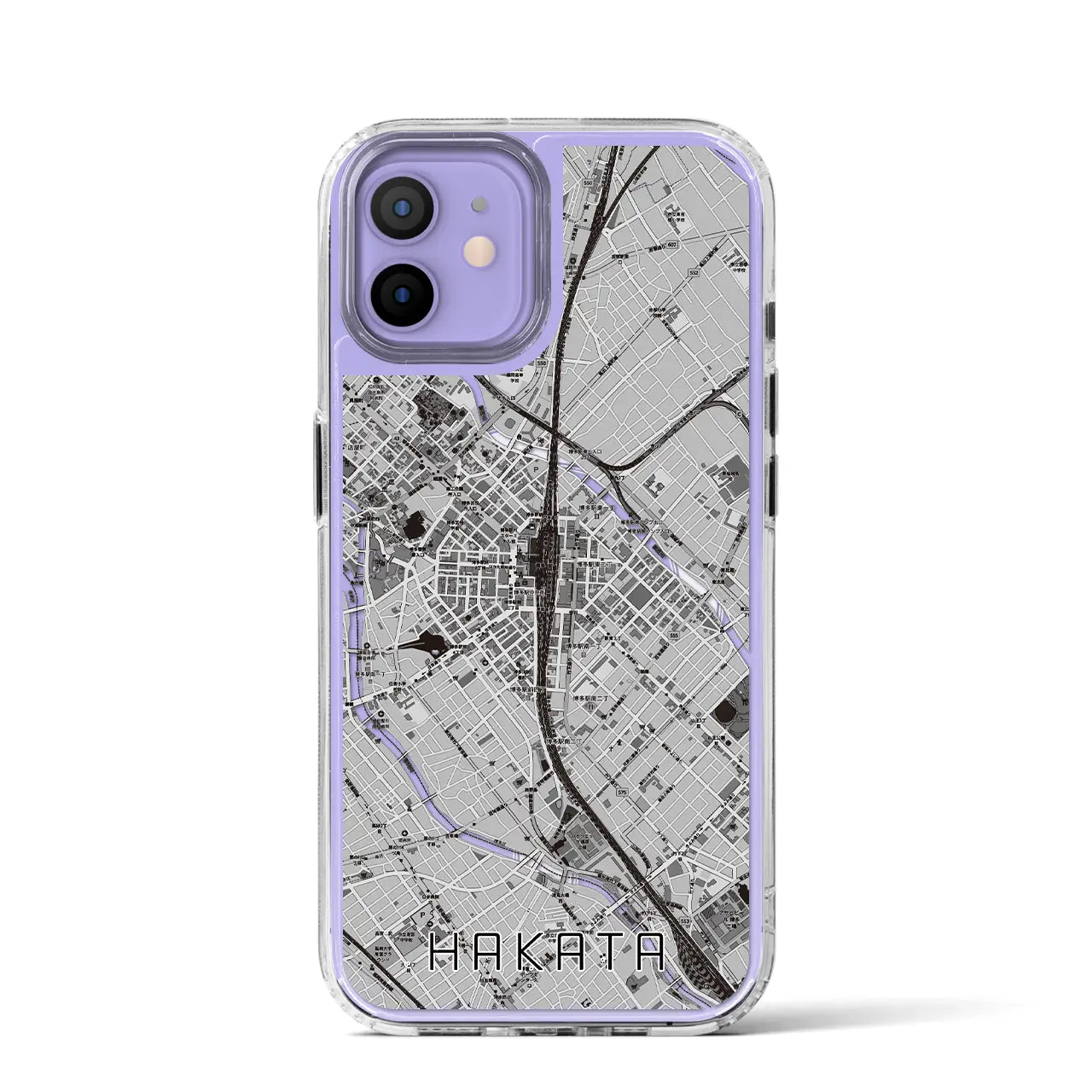 【博多2(福岡県)】地図柄iPhoneケース(MagSafeタイプ)