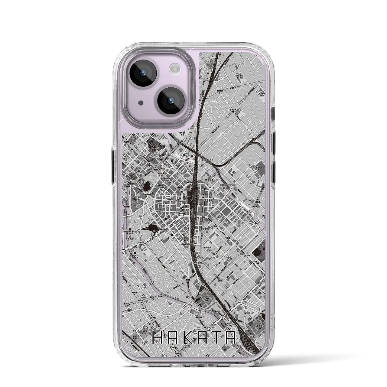 【博多2(福岡県)】地図柄iPhoneケース(MagSafeタイプ)