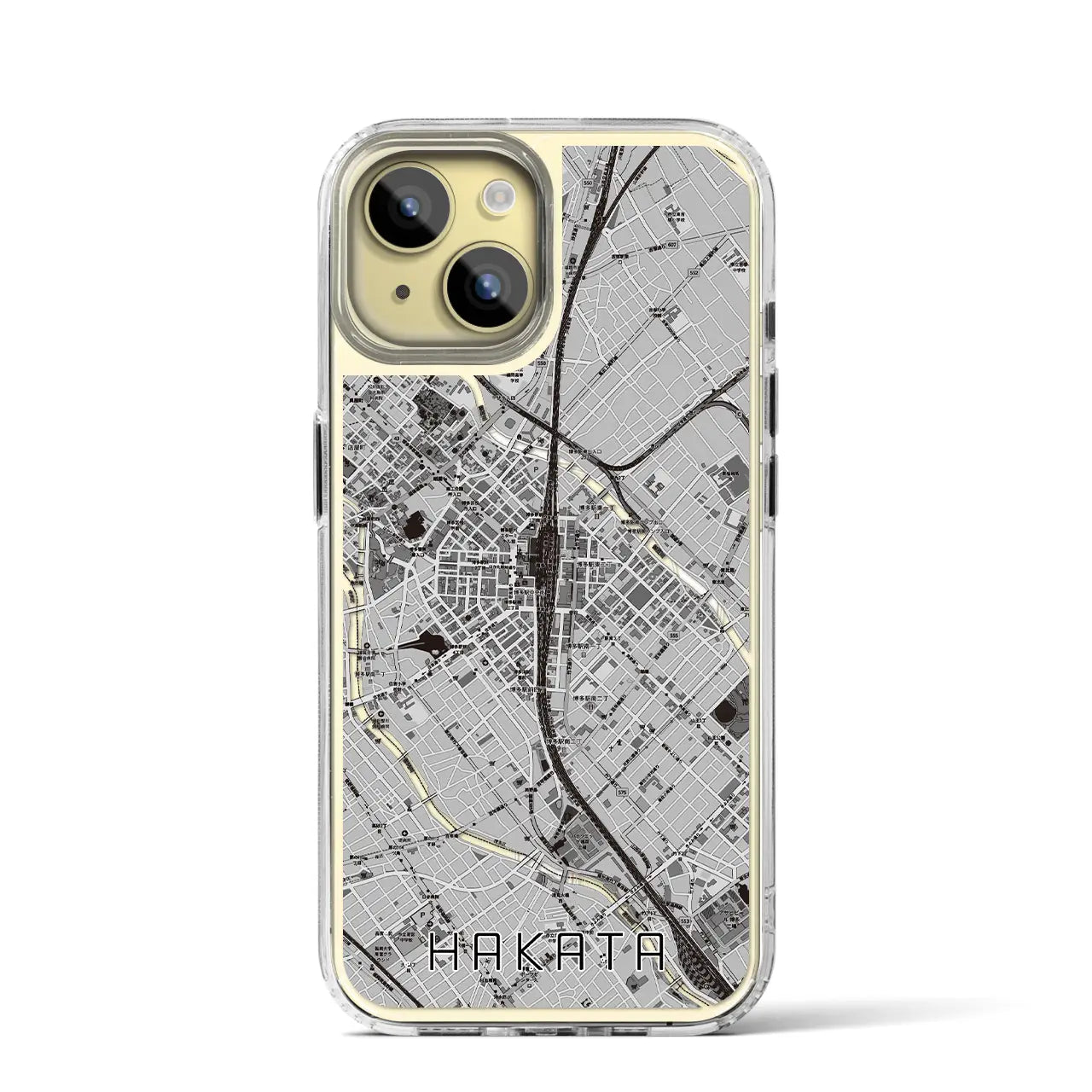 【博多2(福岡県)】地図柄iPhoneケース(MagSafeタイプ)