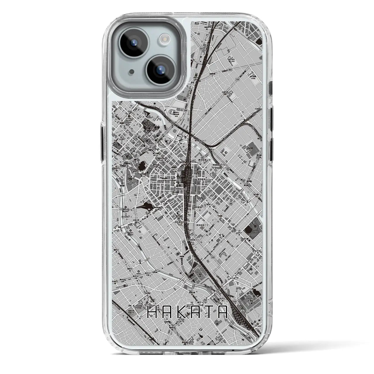 【博多2(福岡県)】地図柄iPhoneケース(MagSafeタイプ)