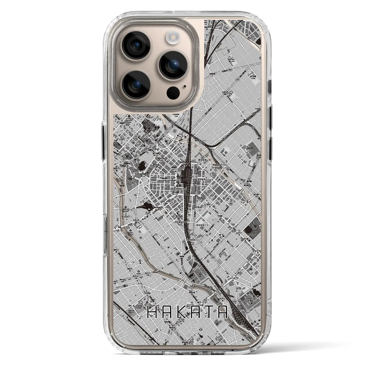 【博多2(福岡県)】地図柄iPhoneケース(MagSafeタイプ)