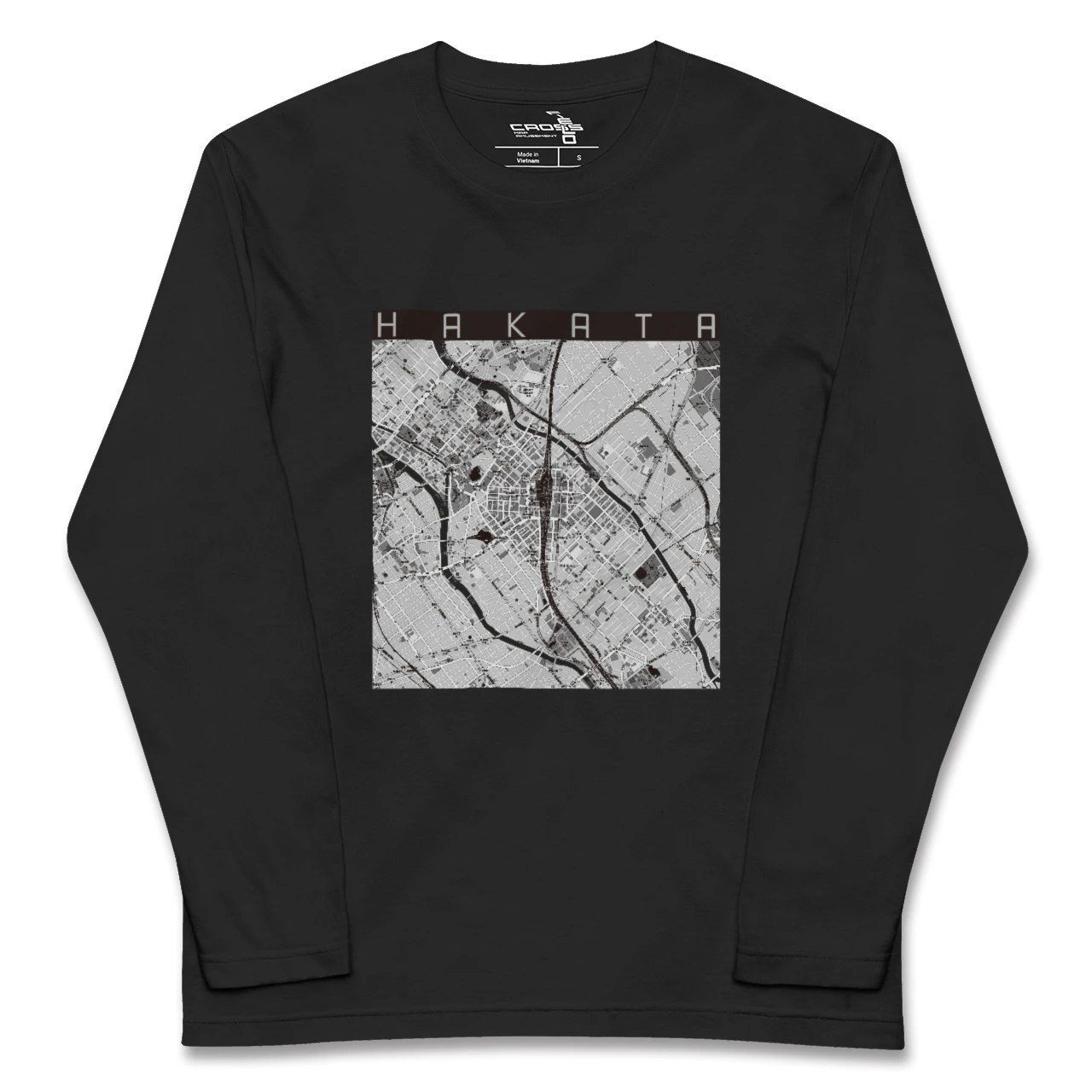 【博多2(福岡県)】地図柄ロングスリーブTシャツ