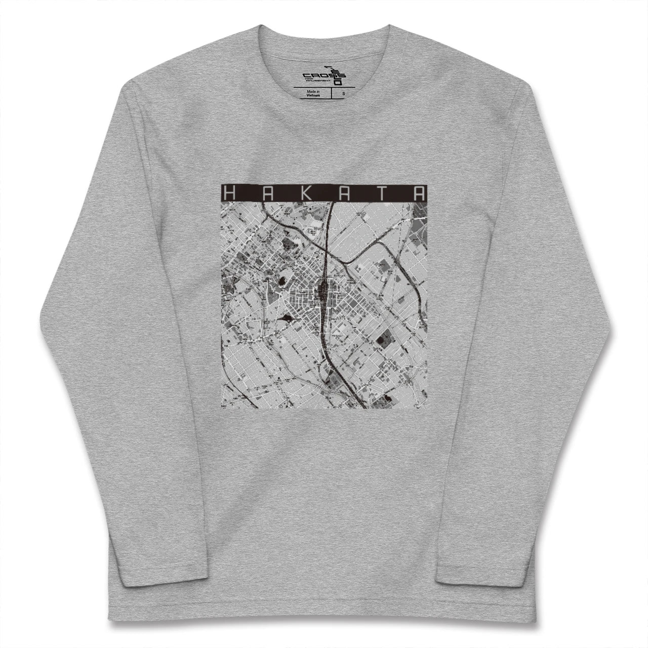 【博多2(福岡県)】地図柄ロングスリーブTシャツ