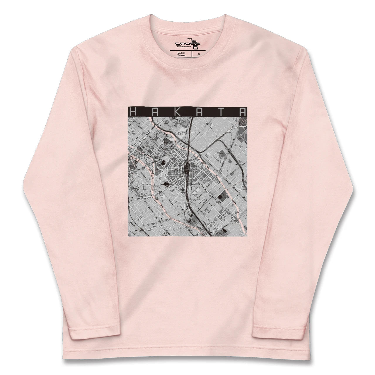 【博多2(福岡県)】地図柄ロングスリーブTシャツ