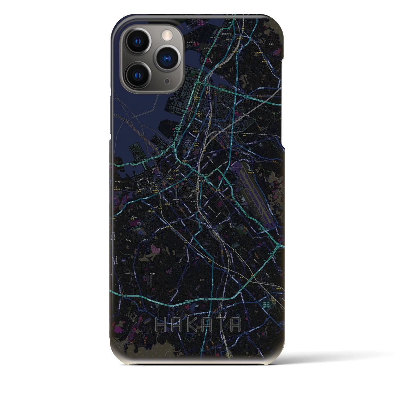【博多(福岡県)】地図柄iPhoneケース(バックカバータイプ)