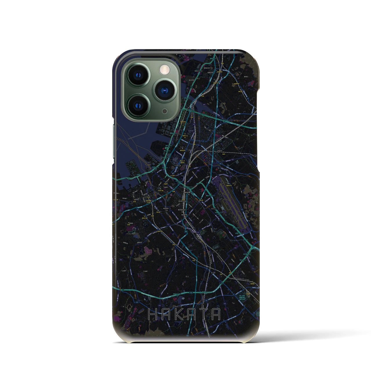 【博多(福岡県)】地図柄iPhoneケース(バックカバータイプ)