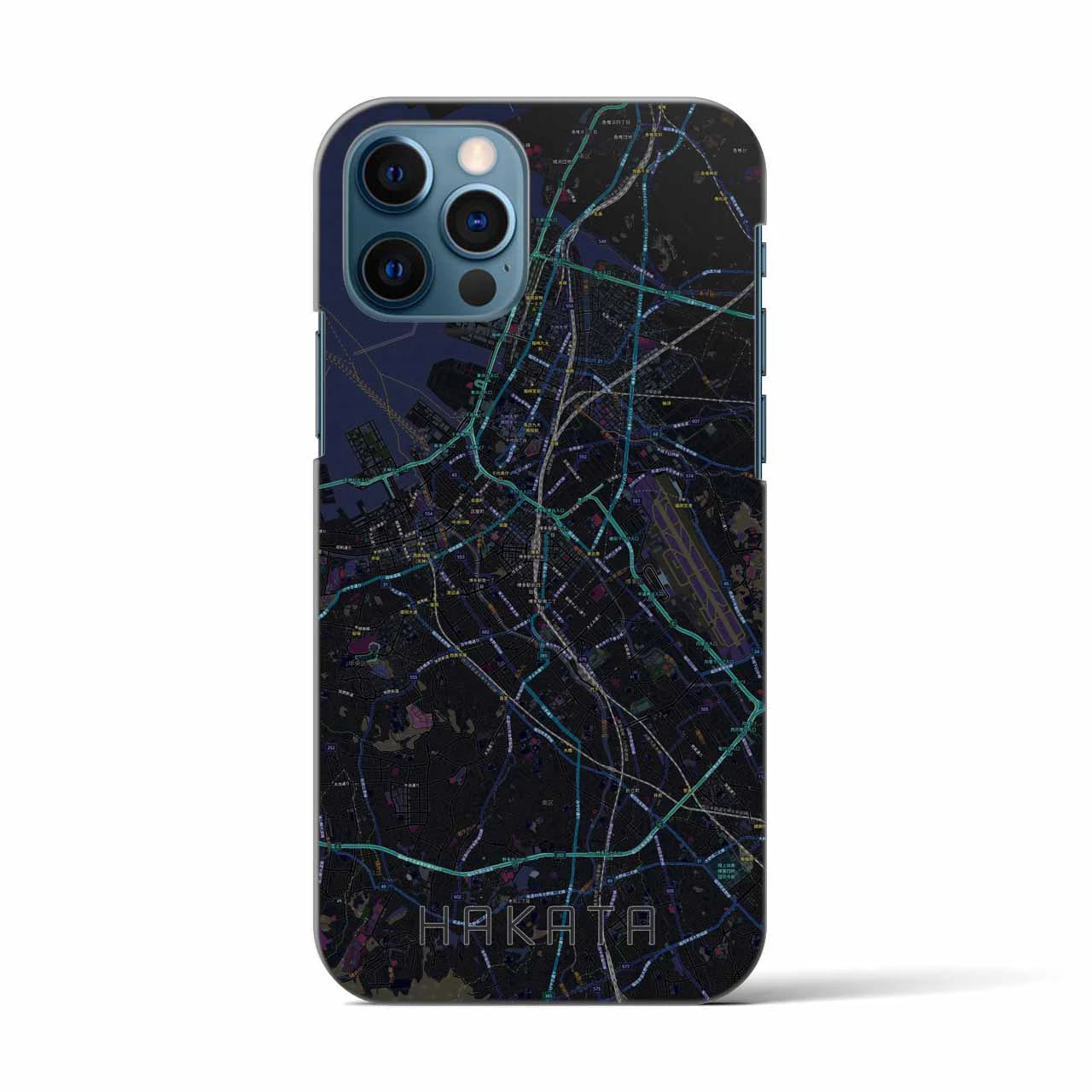 【博多(福岡県)】地図柄iPhoneケース(バックカバータイプ)