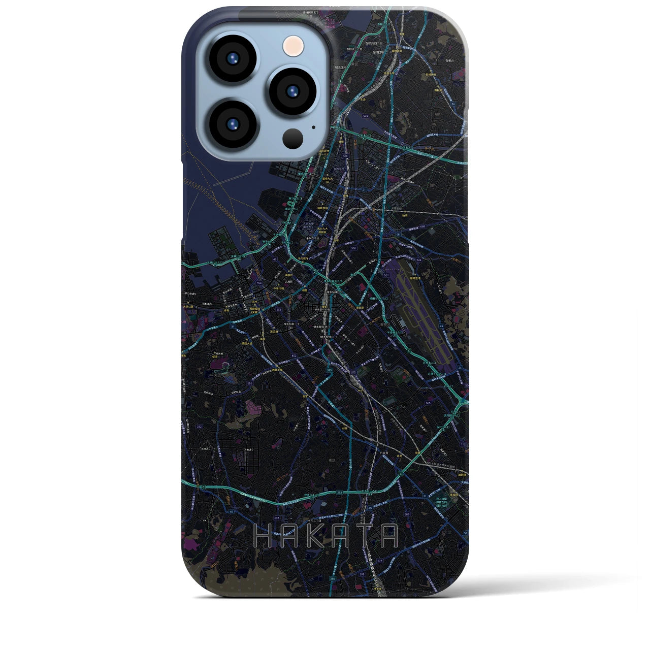 【博多(福岡県)】地図柄iPhoneケース(バックカバータイプ)