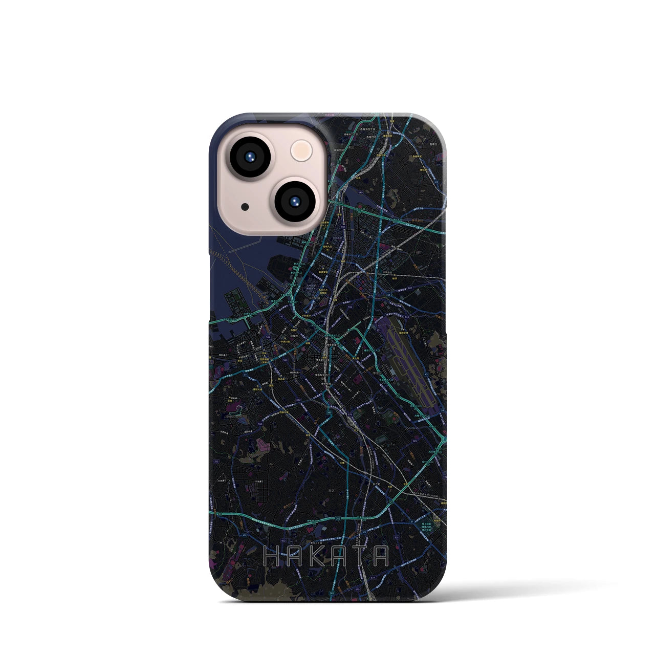 【博多(福岡県)】地図柄iPhoneケース(バックカバータイプ)