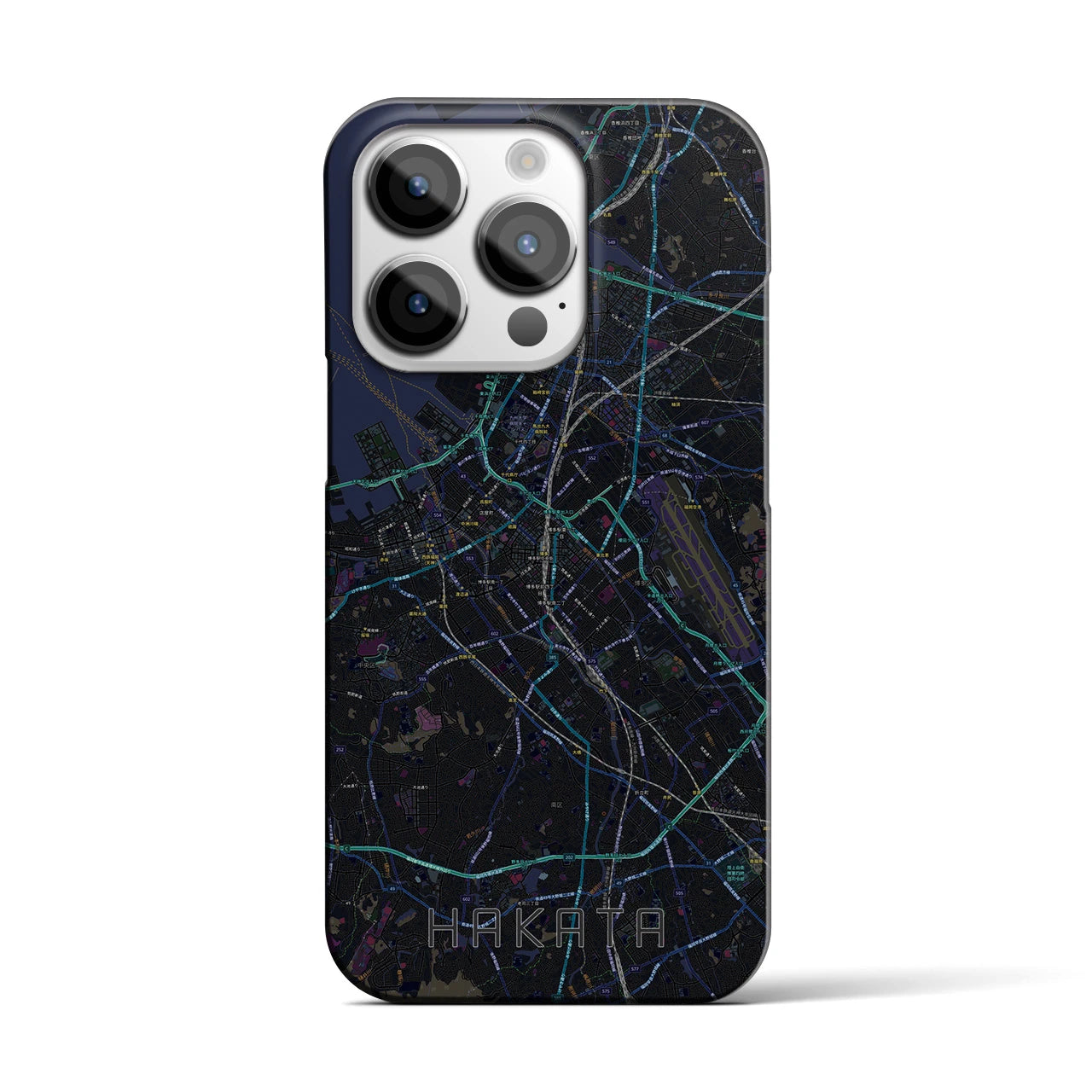【博多(福岡県)】地図柄iPhoneケース(バックカバータイプ)