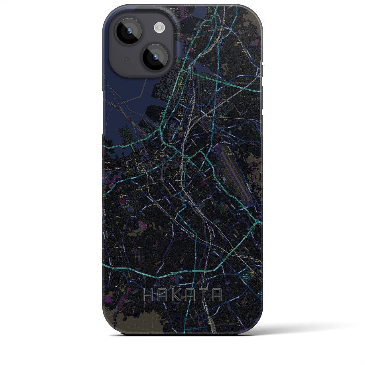 【博多(福岡県)】地図柄iPhoneケース(バックカバータイプ)