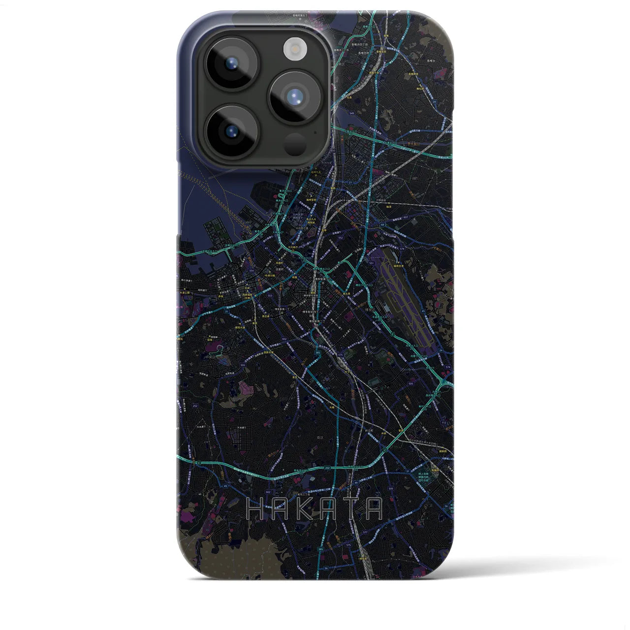 【博多(福岡県)】地図柄iPhoneケース(バックカバータイプ)