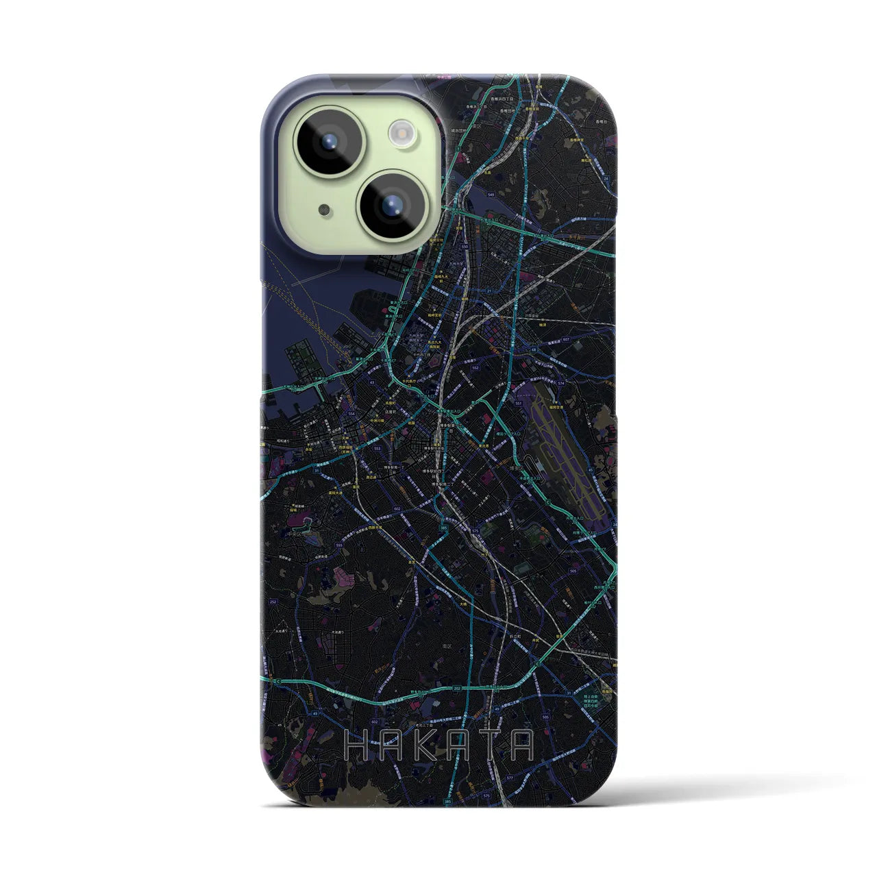 【博多(福岡県)】地図柄iPhoneケース(バックカバータイプ)