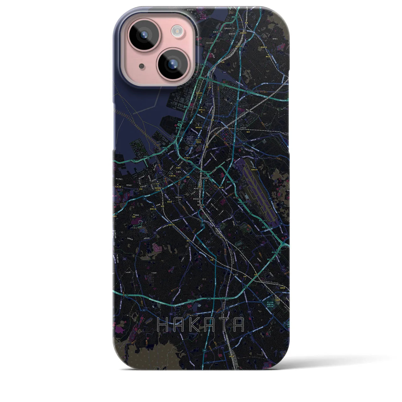 【博多(福岡県)】地図柄iPhoneケース(バックカバータイプ)