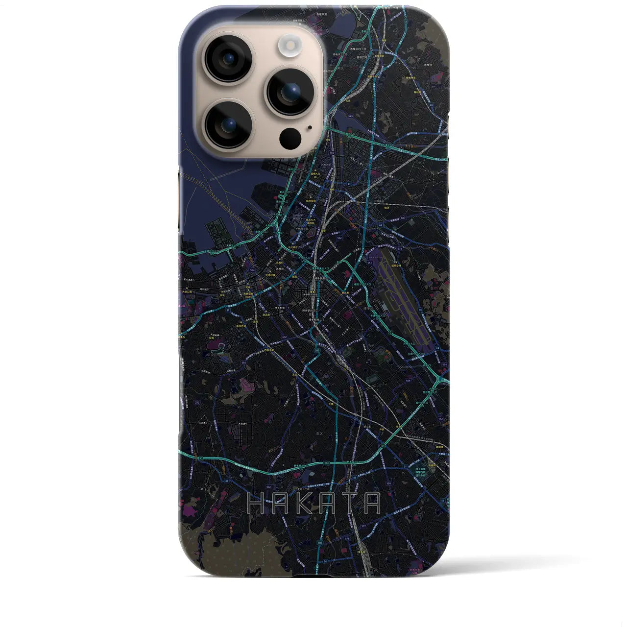 【博多(福岡県)】地図柄iPhoneケース(バックカバータイプ)