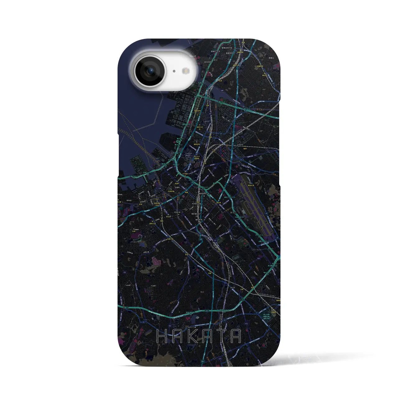 【博多(福岡県)】地図柄iPhoneケース(バックカバータイプ)
