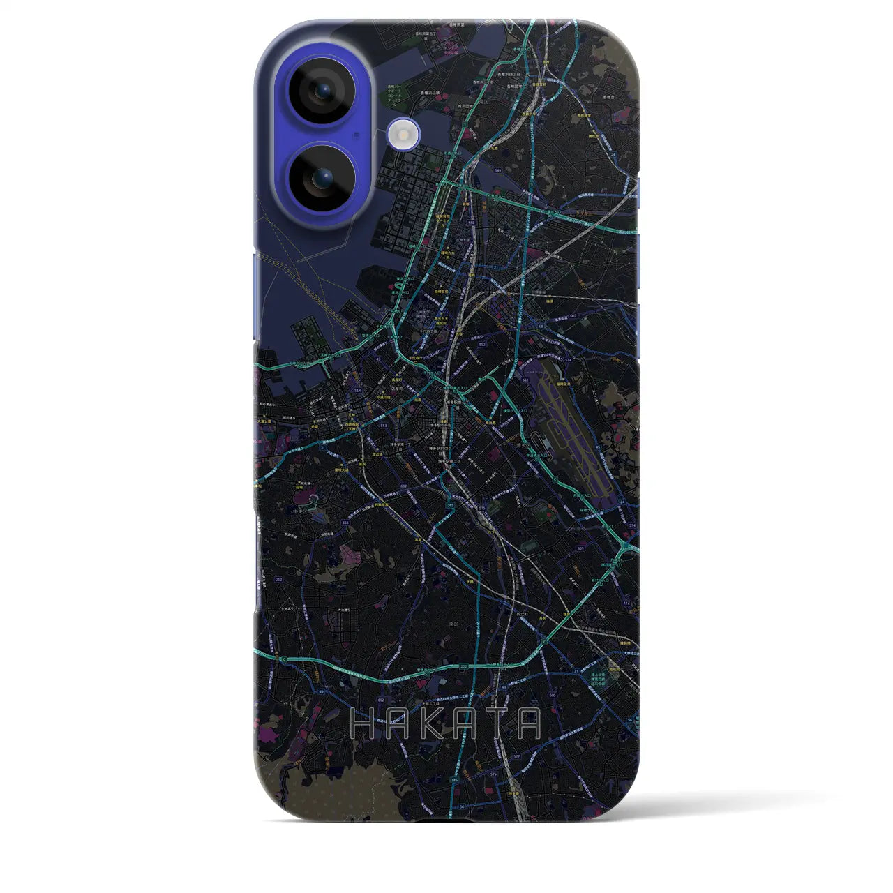 【博多(福岡県)】地図柄iPhoneケース(バックカバータイプ)