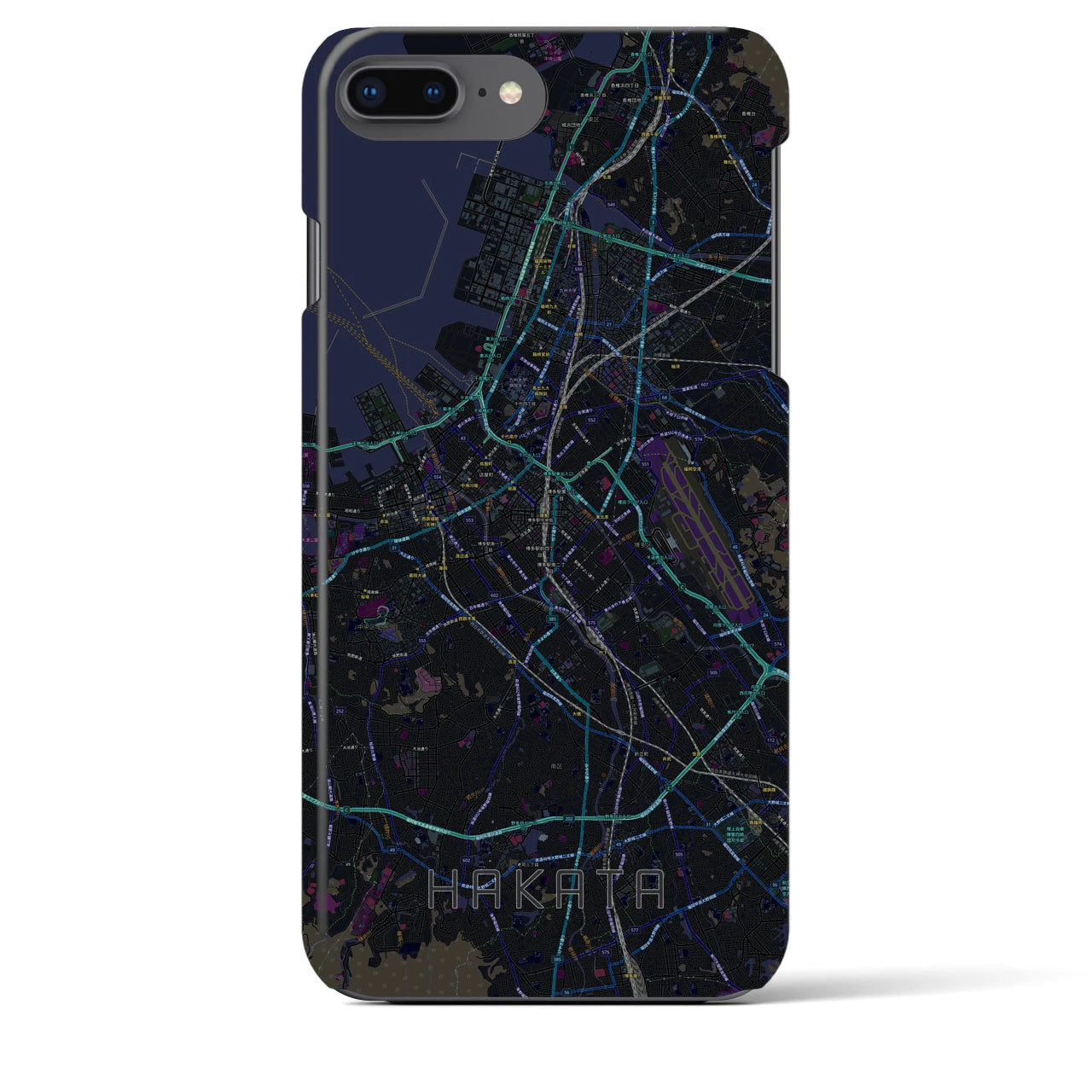 【博多(福岡県)】地図柄iPhoneケース(バックカバータイプ)