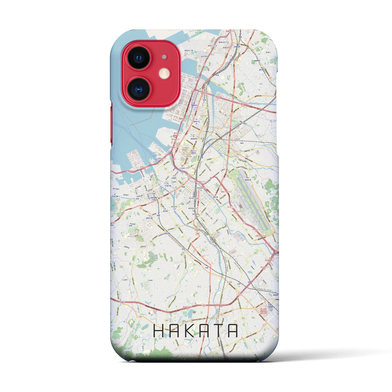 【博多(福岡県)】地図柄iPhoneケース(バックカバータイプ)