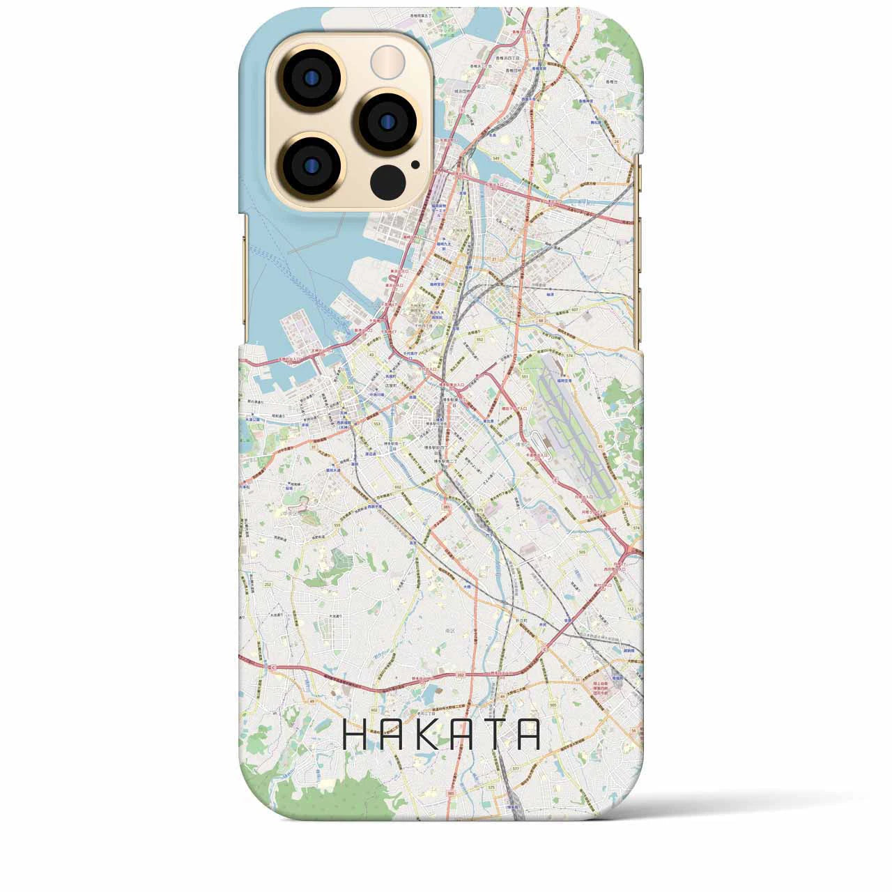 【博多(福岡県)】地図柄iPhoneケース(バックカバータイプ)