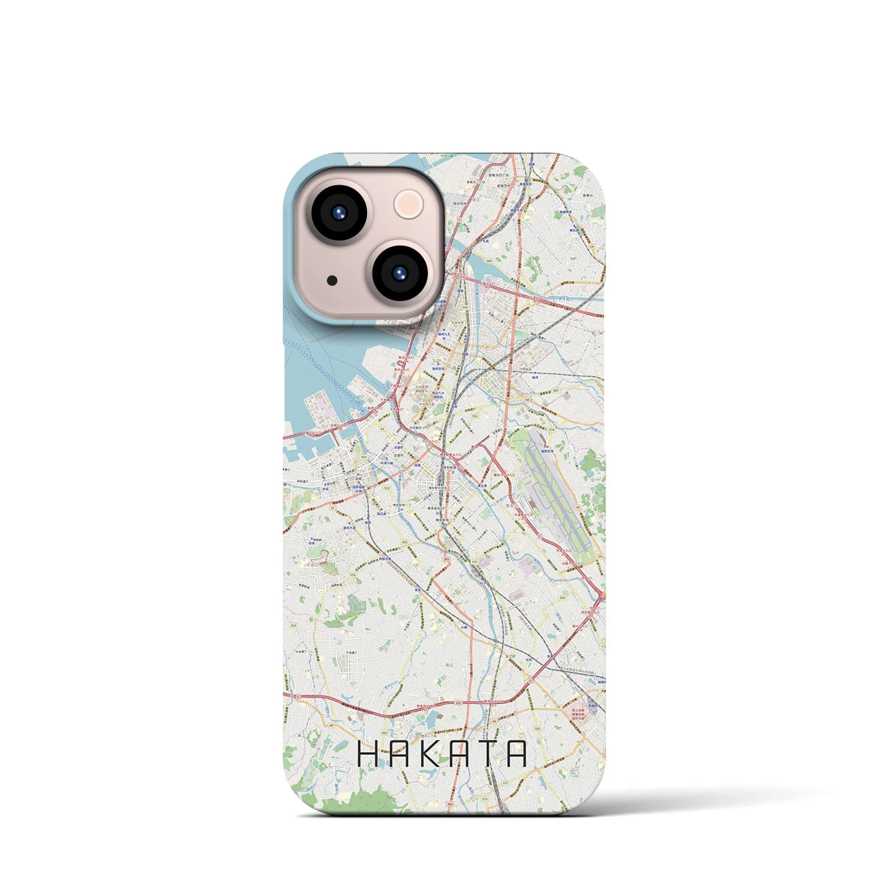 【博多(福岡県)】地図柄iPhoneケース(バックカバータイプ)