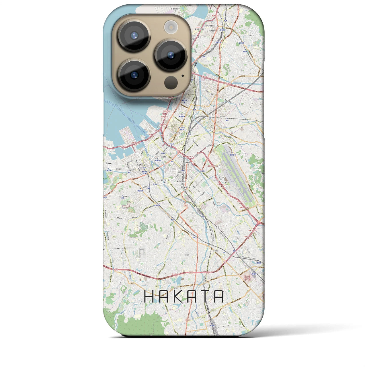 【博多(福岡県)】地図柄iPhoneケース(バックカバータイプ)