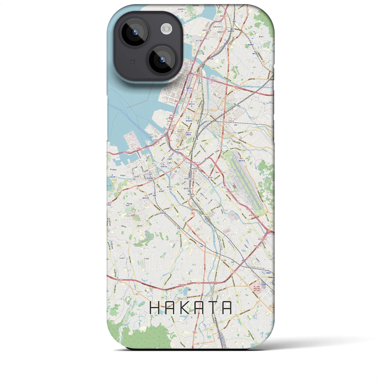 【博多(福岡県)】地図柄iPhoneケース(バックカバータイプ)
