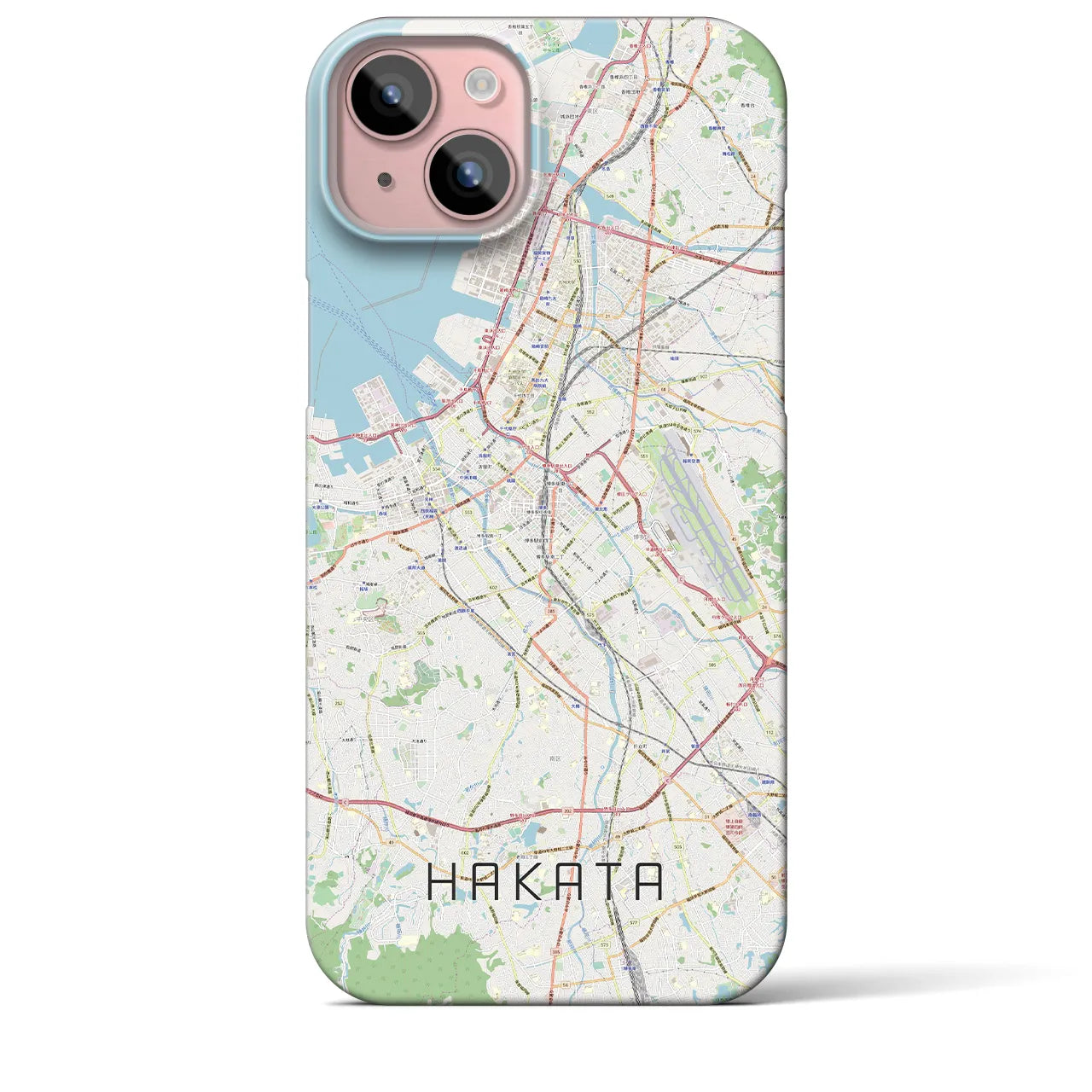 【博多(福岡県)】地図柄iPhoneケース(バックカバータイプ)