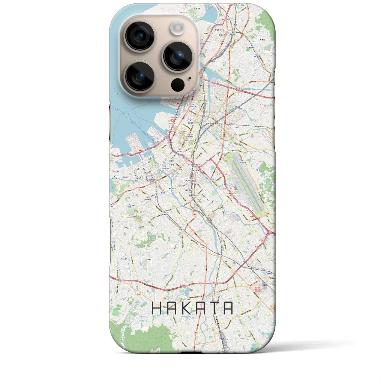 【博多(福岡県)】地図柄iPhoneケース(バックカバータイプ)
