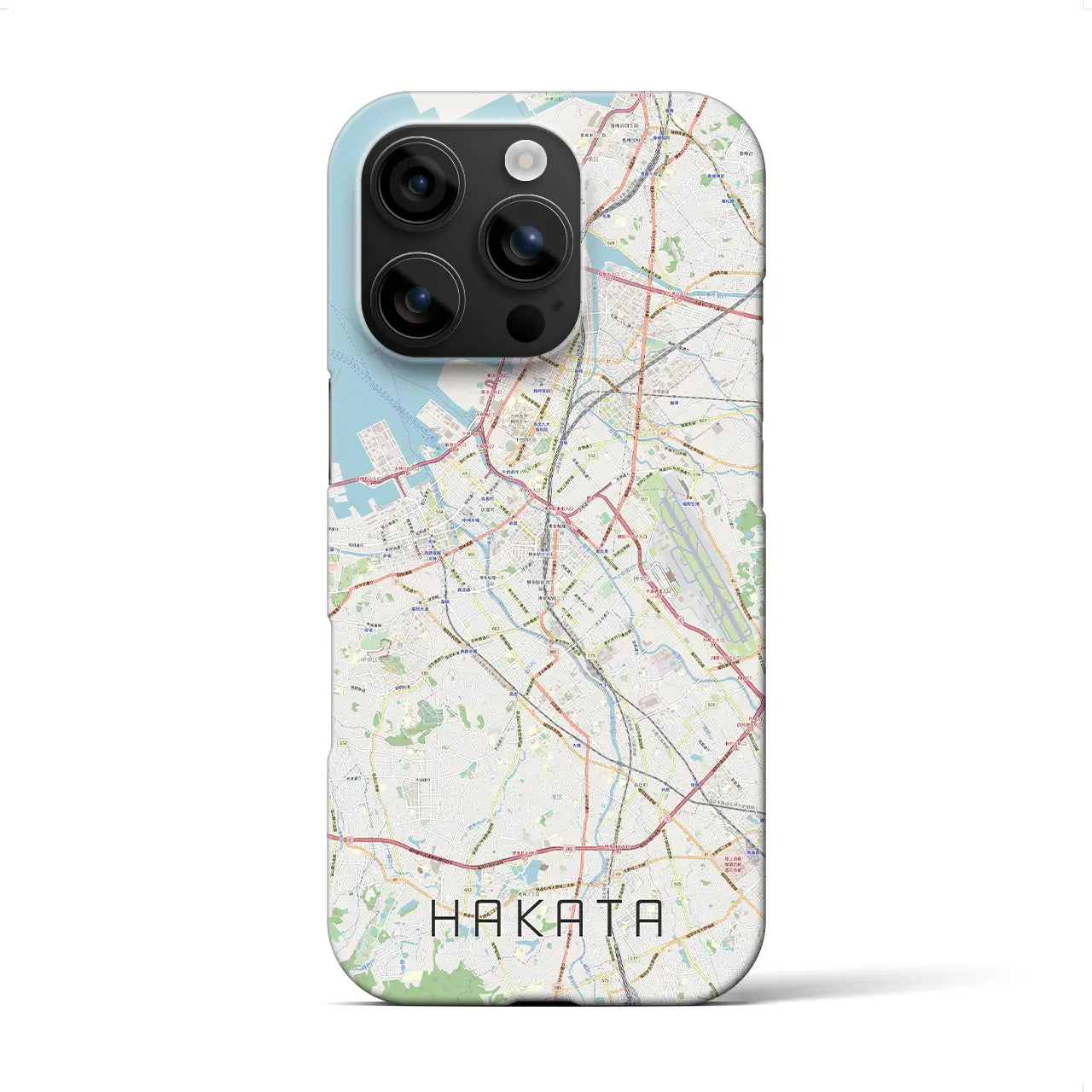 【博多(福岡県)】地図柄iPhoneケース(バックカバータイプ)