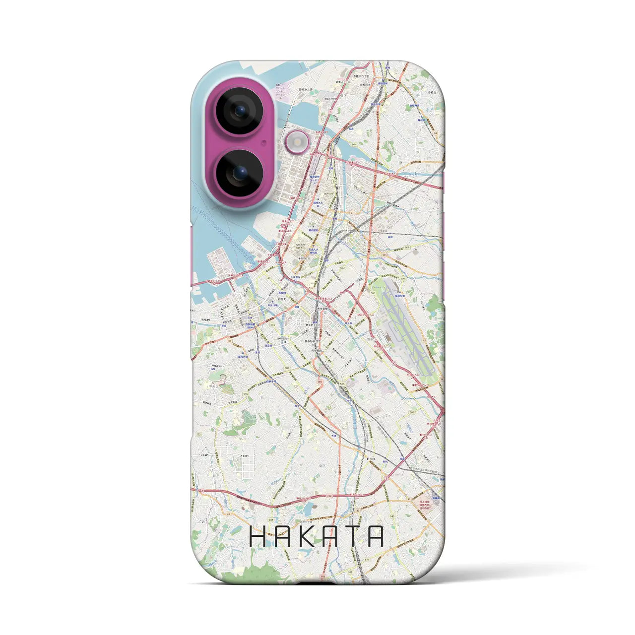 【博多(福岡県)】地図柄iPhoneケース(バックカバータイプ)
