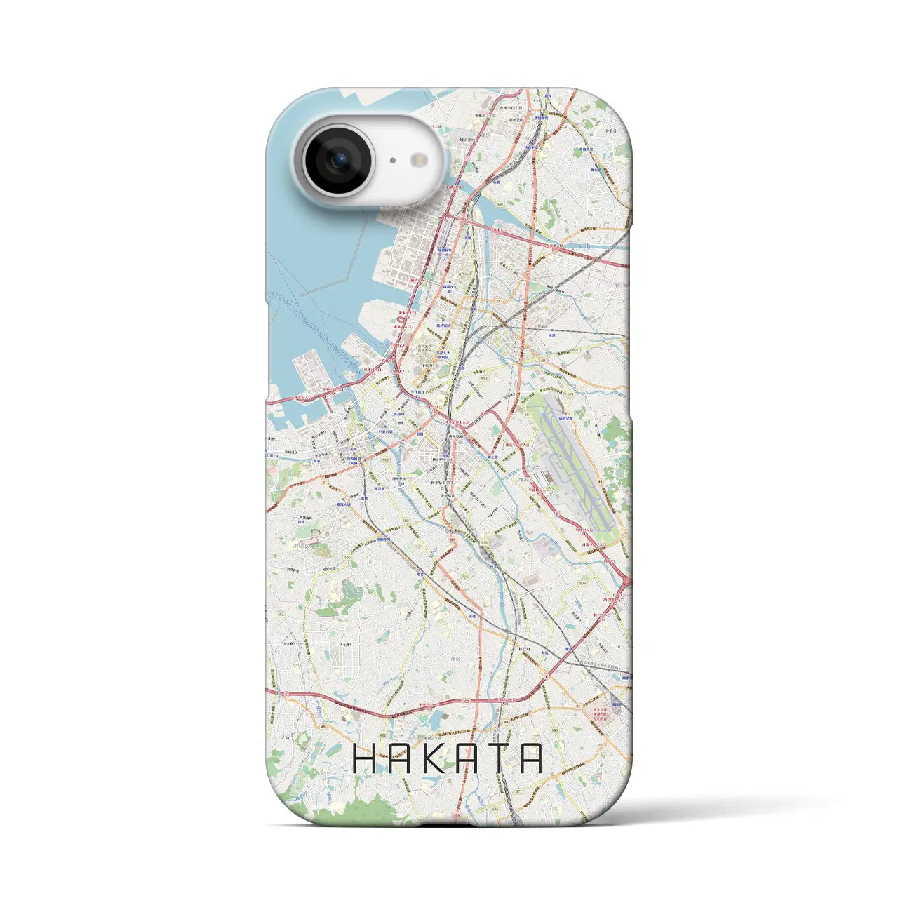 【博多(福岡県)】地図柄iPhoneケース(バックカバータイプ)