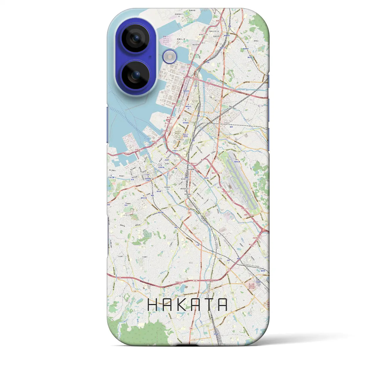 【博多(福岡県)】地図柄iPhoneケース(バックカバータイプ)ナチュラル・iPhone 16 Pro Max 用