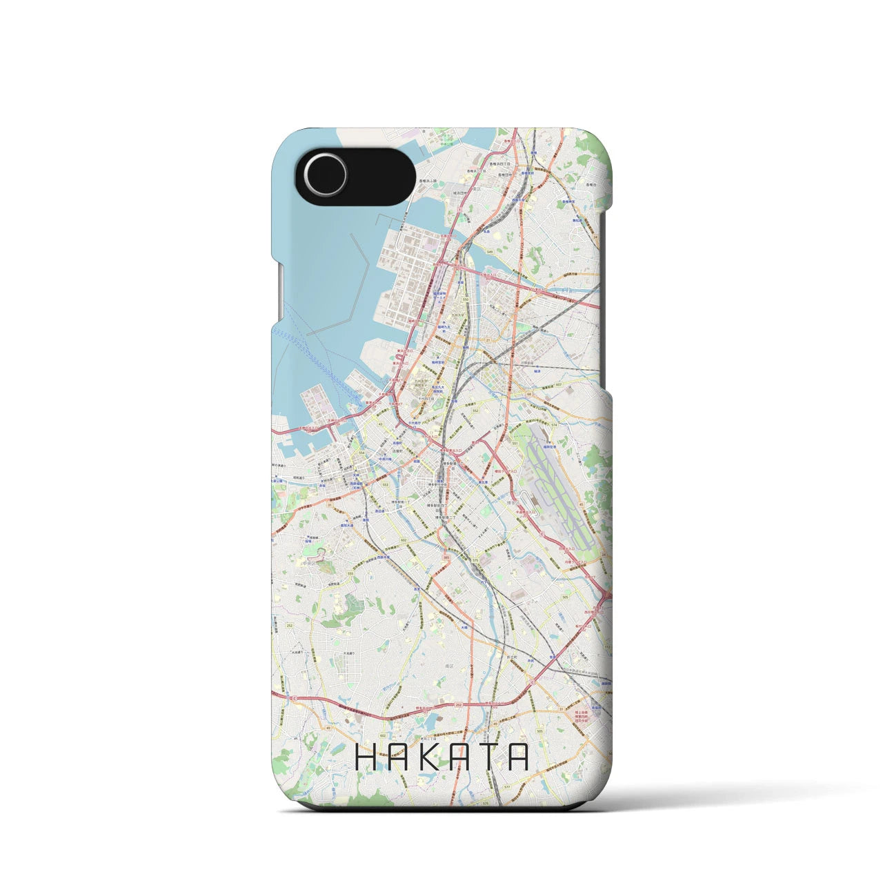 【博多(福岡県)】地図柄iPhoneケース(バックカバータイプ)
