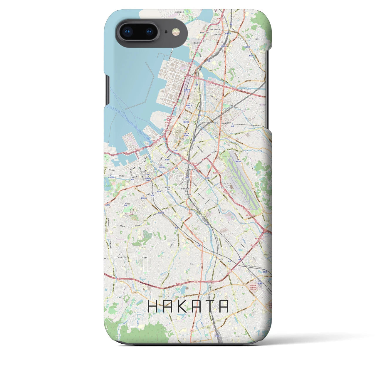 【博多(福岡県)】地図柄iPhoneケース(バックカバータイプ)