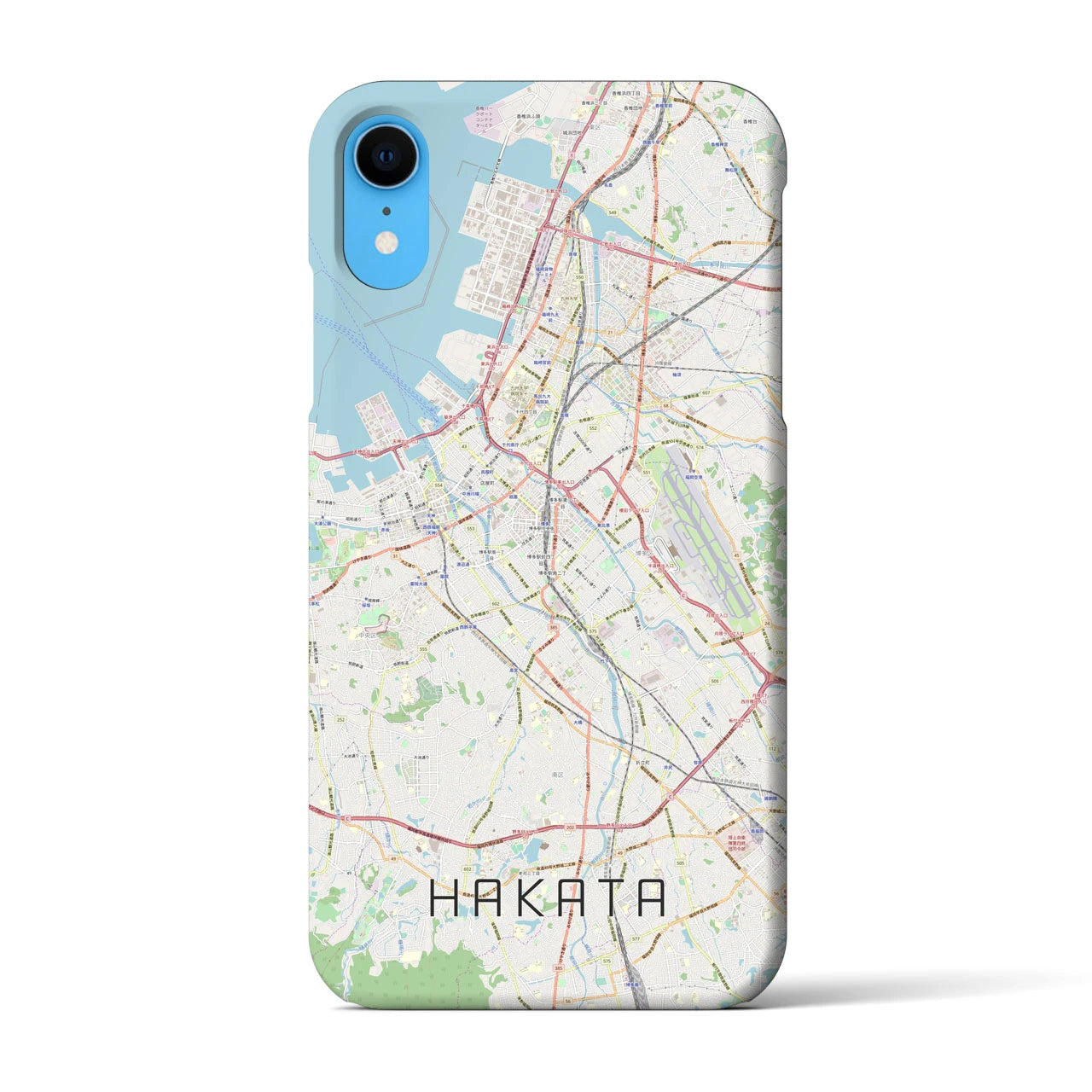 【博多(福岡県)】地図柄iPhoneケース(バックカバータイプ)