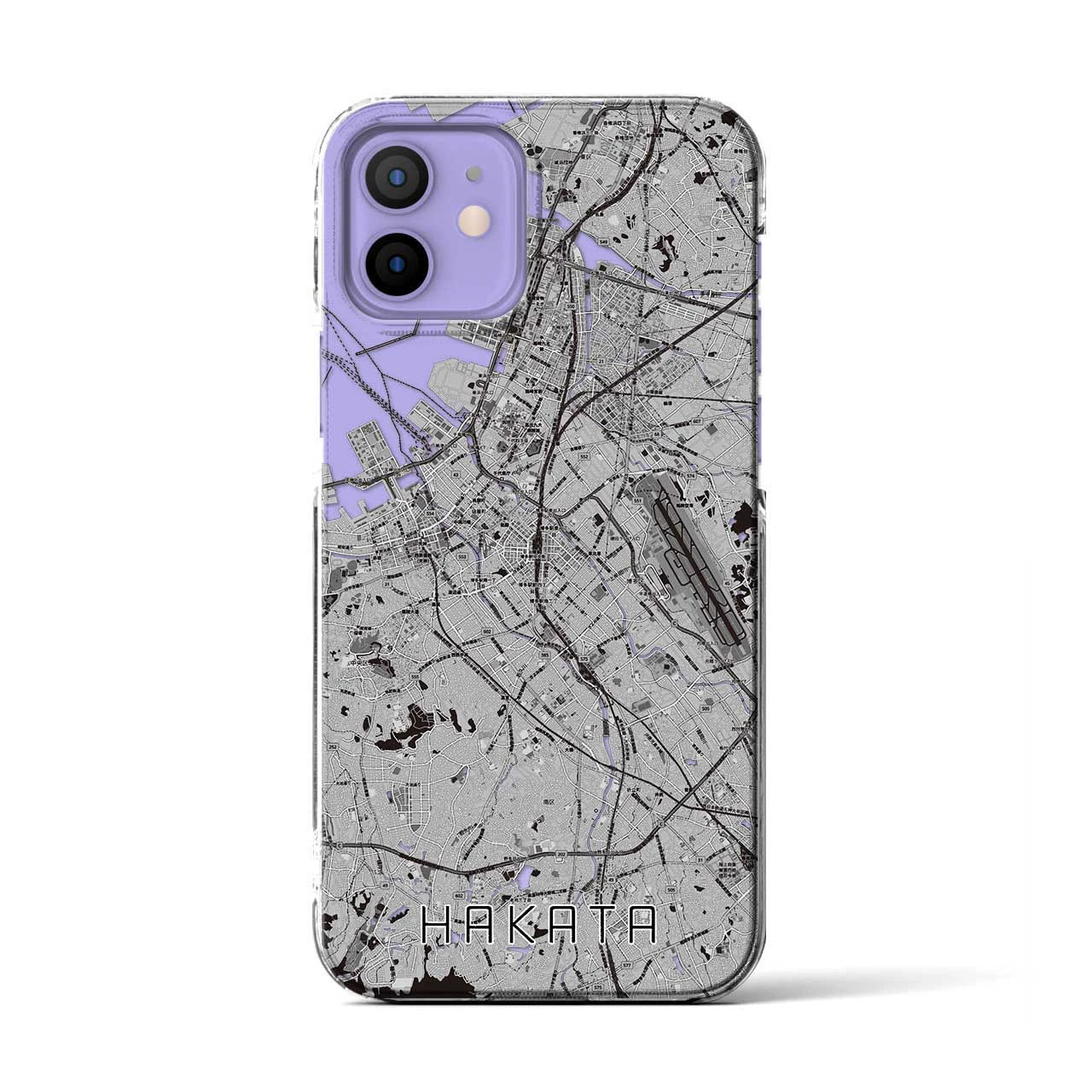 【博多(福岡県)】地図柄iPhoneケース(クリアタイプ)